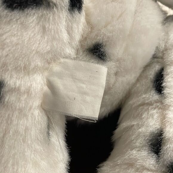 Beautiful Dalmatian Dog Stuffed Animal Corduroy Paw Pads with Red Green Plaid - Picture 7 of 9